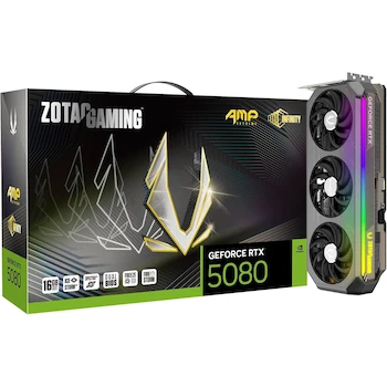 Imagen de referencia para ZOTAC Gaming GeForce RTX 5080 AMP Extreme Infinity 16GB GDDR7 256-bit PCIe 5.0 Tarjeta Gráfica ZT-B50800B-10P