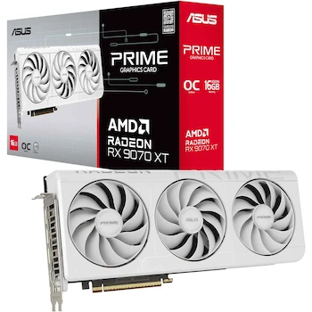 Imagen de referencia para ASUS Prime Radeon RX 9070 XT White OC Edition Tarjeta Gráfica 16GB GDDR6