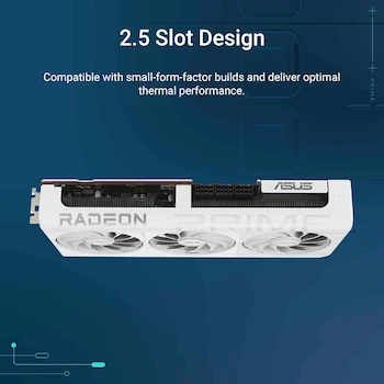 Imagen 2 de ASUS Prime Radeon RX 9070 XT White OC Edition Tarjeta Gráfica 16GB GDDR6