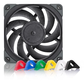 Imagen de referencia para Noctua NF-A12x25 PWM chromax.black.swap Ventilador Premium para PC, 4 Pines PWM, 120mm, Negro, Edición chromax.black.swap con Pads Intercambiables