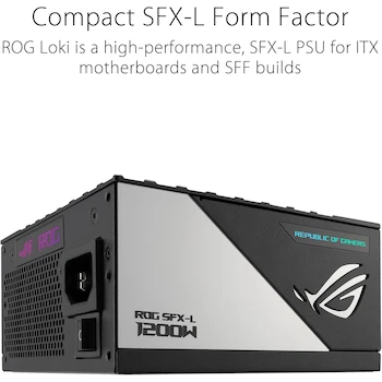 Imagen 4 de ASUS ROG Loki SFX-L 1200W Titanium Black Fully Modular Power Supply ROG-LOKI-1200T-SFX-L-GAMING