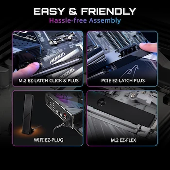 Imagen 4 de GIGABYTE X870E AORUS Pro X3D Ice AMD AM5 LGA 1718 ATX Motherboard Blanco Serie AORUS