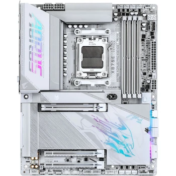 Imagen 5 de GIGABYTE X870E AORUS Pro X3D Ice AMD AM5 LGA 1718 ATX Motherboard Blanco Serie AORUS