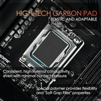 Imagen 3 de Thermal Grizzly Carbonaut Pad Térmico de Fibra de Carbono Negro 38 x 38 x 0.2 mm Modelo TG-CA-38-38-02