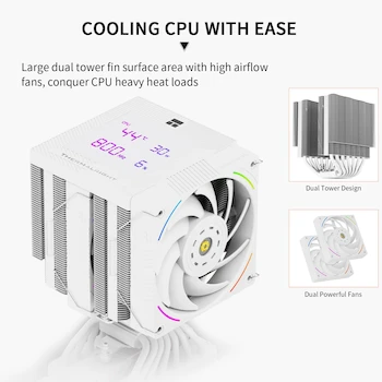 Imagen 2 de Thermalright Phantom Spirit 120 Enfriador de Aire para CPU Dual Tower Negro Modelo Phantom Spirit 120