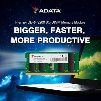 Imagen 3 de ADATA Premier Memoria RAM DDR4 8GB 3200MHz SODIMM 260 Pines Verde Modelo AD4S32008G22-SGN para Laptop