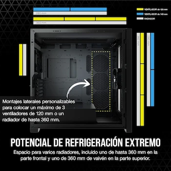 Imagen 5 de Corsair 5000D Airflow Tempered Glass Mid-Tower ATX Case - Black