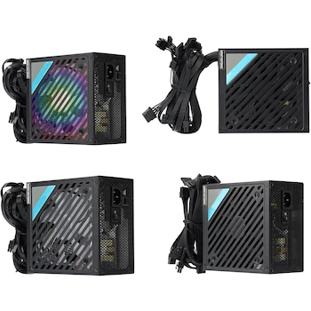 Imagen 5 de YUHOHO Fuente de Poder para PC ATX 750W 80 Plus Bronze con RGB Luz y Ventilador Silencioso Compatible con Tarjetas Gráficas de Alta Gama Estable 750W Pico 950W