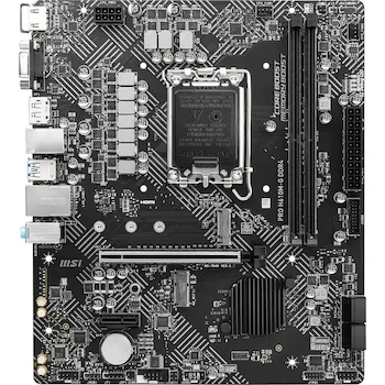 Imagen 2 de MSI PRO H610M-G DDR4 Motherboard mATX Black Intel 12th Gen Core LGA 1700 Socket DDR4 PCIe 4 2.5G LAN M.2 Slots USB 3.2