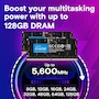 Miniatura de Crucial Memoria RAM 16GB DDR5 5600MHz SODIMM 262-Pin para Laptop Negra Modelo CT16G56C46S5