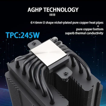 Imagen 2 de Thermalright Peerless Assassin 120 Black CPU Air Cooler, Dual Tower, 6 Heat Pipes, Dual 120mm TL-C12B PWM Fans, Aluminium Heatsink Cover, AGHP Technology