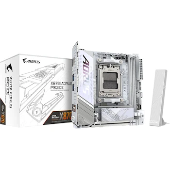 Imagen alusiva al producto GIGABYTE X870I AORUS Pro Ice AMD AM5 LGA 1718 Placa Base Mini-ITX