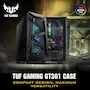 Miniatura de ASUS TUF Gaming GT301 Gabinete Mid-Tower ATX Negro con Panel Lateral Vidrio Templado, Panel Frontal Perforado Nido de Abeja, Ventilador ARGB 120mm Preinstalado y Soporte Radiador 360mm