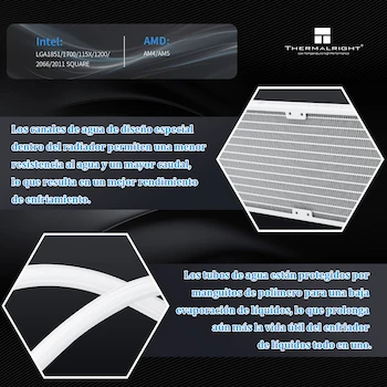 Imagen 3 de Thermalright Frozen Infinity 240 White Enfriador Líquido CPU AIO 240mm Infinity Mirror Serie Frozen Infinity