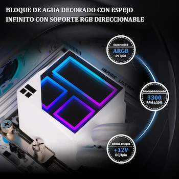 Imagen 4 de Thermalright Frozen Infinity 240 White Enfriador Líquido CPU AIO 240mm Infinity Mirror Serie Frozen Infinity