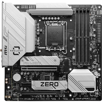 Imagen 2 de MSI B760M Project Zero - Placa Base Micro-ATX para Juegos, Socket LGA 1700, Serie Project Zero, Color Blanca Plata, Modelo B760M, ASIN B0CRF8P2B4