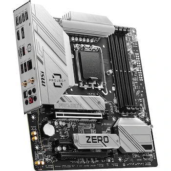 Imagen 5 de MSI B760M Project Zero - Placa Base Micro-ATX para Juegos, Socket LGA 1700, Serie Project Zero, Color Blanca Plata, Modelo B760M, ASIN B0CRF8P2B4