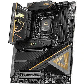 Imagen 5 de MSI MEG Z890 Ace - Placa Base ATX para Juegos, Serie MEG, Modelo Z890 Ace, Socket LGA 1851, Chipset Intel Z890, Color Negro Oscuro con Detalles en Dorado Pálido, Tamaño 305 x 244 mm