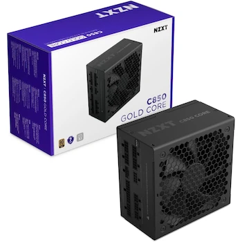 Imagen de referencia para NZXT C850 Gold Core - Fuente de alimentación ATX 3.1 de 850 W - 80 Plus Gold - Cybenetics Platinum - Totalmente Modular - PCIe 5.1 600W 12V-2x6 - Negro