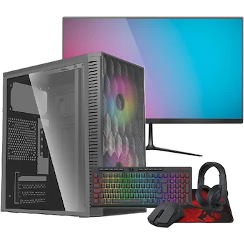 Imagen de referencia para Lucky Owl PC Gamer de Escritorio, Modelo B0FL5GJM2Z, Procesador AMD Ryzen 3 3200G, RAM DDR4 16GB (2x8GB) 3200MHz, SSD 1TB, Adaptador WiFi, Monitor 23", Kit de Teclado Incluido