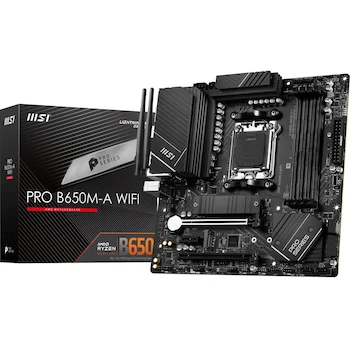 Imagen de referencia para MSI PRO B650M-A WiFi ProSeries Motherboard AMD AM5 Micro-ATX DDR5 Black