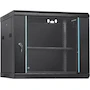 Miniatura de VEVOR Gabinete de Servidor de Red de Montaje en Pared o Piso de 9U, Color Negro, Modelo W26409, Profundidad 15.5 Pulgadas, Dimensiones 19.7 x 17.7 x 23.6 Pulgadas (500 x 450 x 600 mm), Capacidad Máxima de Carga 200 Libras