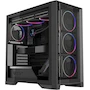 Miniatura de Balam Rush Gabinete Gamer Carbono Polar Twin Mate 9900 Media Torre Max MB ATX GPU 420mm USB 2.0/3.0/Tipo C 3.1 5 Ventiladores Integrados ARGB Panel Izq Cristal Templado Panel Frontal Intercambiable Malla/Cristal Negro BR-941457