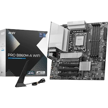 Imagen de referencia para MSI PRO B860M-A WIFI Placa Base Motherboard mATX Negra - Soporta Intel Core Ultra Serie 2, LGA 1851, DDR5, PCIe 5.0, Wi-Fi 7, 5G LAN