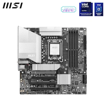 Imagen 2 de MSI PRO B860M-A WIFI Placa Base Motherboard mATX Negra - Soporta Intel Core Ultra Serie 2, LGA 1851, DDR5, PCIe 5.0, Wi-Fi 7, 5G LAN