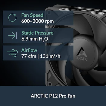 Imagen 3 de ARCTIC Liquid Freezer III Pro 240 - 240 mm, Enfriador de CPU AIO, Refrigeración por Agua, Radiador de 38 mm, Bomba PWM, Ventilador VRM, Compatible con AMD AM5/AM4, Marco de Contacto Intel LGA1851/1700, Color Negro