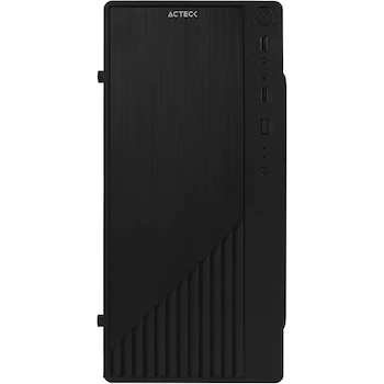 Imagen 4 de Acteck Gabinete KIOTO GC220 Essential Series Micro Tower Compacto Negro con Fuente de Poder 500W Ventana Lateral Acrílica Soporte Micro ATX y Mini ITX Dimensiones 15.5x35x30 cm Modelo AC-933063