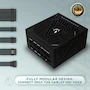 Miniatura de Apevia ATX-SL1000W Soul Series 1000W Fuente de Alimentación Totalmente Modular ATX, Color Negro con Recubrimiento Sandblasted, Ventilador Negro de 140mm, Dimensiones 160mm x 150mm x 85mm