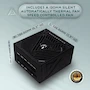 Miniatura de Apevia ATX-SL1000W Soul Series 1000W Fuente de Alimentación Totalmente Modular ATX, Color Negro con Recubrimiento Sandblasted, Ventilador Negro de 140mm, Dimensiones 160mm x 150mm x 85mm