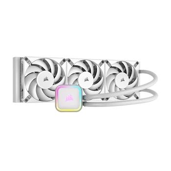 Imagen de referencia para Corsair iCUE H150i RGB Elite Refrigerador Líquido para CPU - 360mm AIO - Tres Ventiladores AF120 Elite PWM de 120mm - Zócalos Intel LGA 1700, 1200, 2066, AMD AM5 y AM4 - Blanco