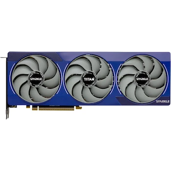 Imagen 2 de SPARKLE Intel Arc B580 TITAN OC Edition 12GB GDDR6 Graphics Card Blue Breathing Light SB580T-12GOC