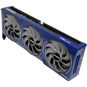 Imagen 5 de SPARKLE Intel Arc B580 TITAN OC Edition 12GB GDDR6 Graphics Card Blue Breathing Light SB580T-12GOC