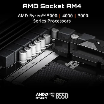 Imagen 2 de Gigabyte B550 EAGLE WIFI6 ATX Motherboard AMD AM4 Socket Ryzen 5000 Series Black