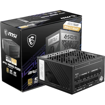 Imagen de referencia para Fuente de Alimentación para PC MSI MPG A850G PCIE5 Negra 850W Full Modular Serie MPG