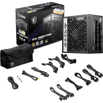 Imagen 3 de Fuente de Alimentación para PC MSI MPG A850G PCIE5 Negra 850W Full Modular Serie MPG