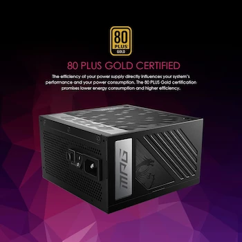 Imagen 5 de Fuente de Alimentación para PC MSI MPG A850G PCIE5 Negra 850W Full Modular Serie MPG
