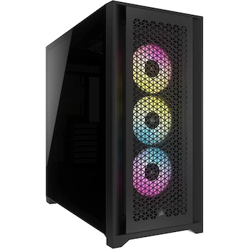 Imagen de referencia para Corsair Semitorre iCUE 5000D RGB Airflow Mid-Tower ATX, 3 Ventiladores AF120 RGB Elite, Controlador iCUE Lighting Node Pro, Diseño Alto Flujo de Aire - Negro