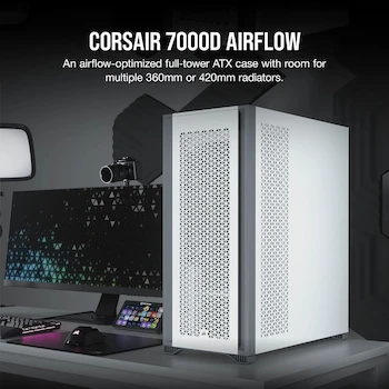 Imagen 2 de Corsair 7000D AIRFLOW Chasis para PC ATX Full-Tower Blanco (Modelo B09444VWX2)