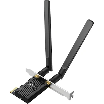 Imagen alusiva al producto TP-Link Archer TX20E AX1800 Dual Band PCIe WiFi Card for Desktop PC, Color Black, Model Archer TX20E, Series Archer, Dimensions 120.8 x 78.5 x 20.9 mm, ASIN B0BZJQ3WNT