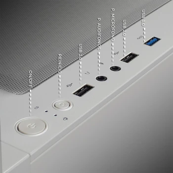 Imagen 5 de XTREME PC GAMING Gabinete Sonic Amy Comic Edition Mini Torre Micro ATX 3 Fan ARGB Mesh Cristal Templado Blanco CXTACAIWT