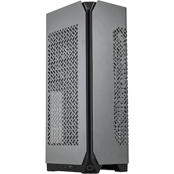 Imagen de referencia para Cooler Master NCORE 100 MAX NR100-MNNN85-SL0 Bronze Anodized Aluminum Mini-ITX SFF Mini Tower Case with 120mm AIO and 850W SFX Gold ATX 3.0 PSU, Vertical GPU Mount, 4 GPU Slots, PCIe 4.0 Riser, USB Type C, Dimensions 155-172 x 212 x 481 mm, 15.7L