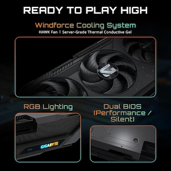 Imagen 3 de GIGABYTE Tarjeta gráfica AMD Radeon RX 9070 Gaming OC 16G, 16 GB GDDR6, Modelo GV-R9070GAMING OC-16GD