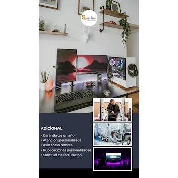 Imagen 4 de SUPER TIENDA PC Gamer AMD Ryzen 5 5600G 32GB RAM DDR4 SSD 960GB WiFi 6 Negro