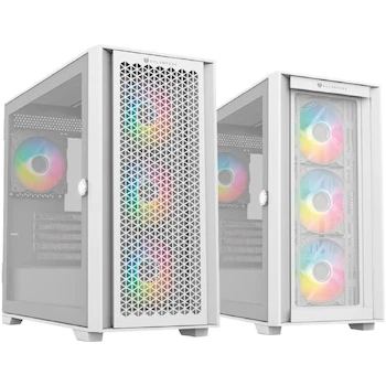 Imagen de referencia para Gabinete Gamer Balam Rush Legend Series Carbono Twin Mate 8000 Mini Torre M-ATX Mini-ITX Blanco BR-938785 Dimensiones 450x210x455mm