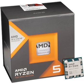 Imagen 3 de AMD Ryzen 5 7600X3D Raphael AM5 Procesador en caja de 6 núcleos de 4,1 GHz - Disipador de calor no incluido -100-100001721WOF