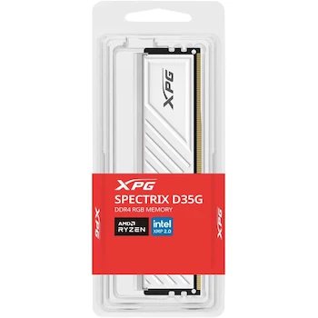Imagen 4 de Memoria RAM ADATA XPG GAMMIX D35 DDR4 8GB (1x8GB) 3200MHz CL16 PC4-25600 288-Pin UDIMM RGB Blanca Bandeja Única Modelo AX4U32008G16A-SWHD35